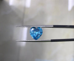 Aquamarine Heart Facetex 4x4mm - Épta